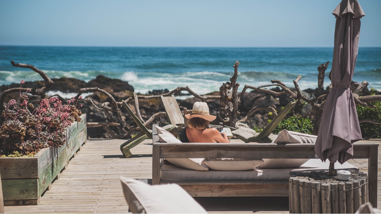 Vista panorámica de Pichilemu - Playa y atardecer